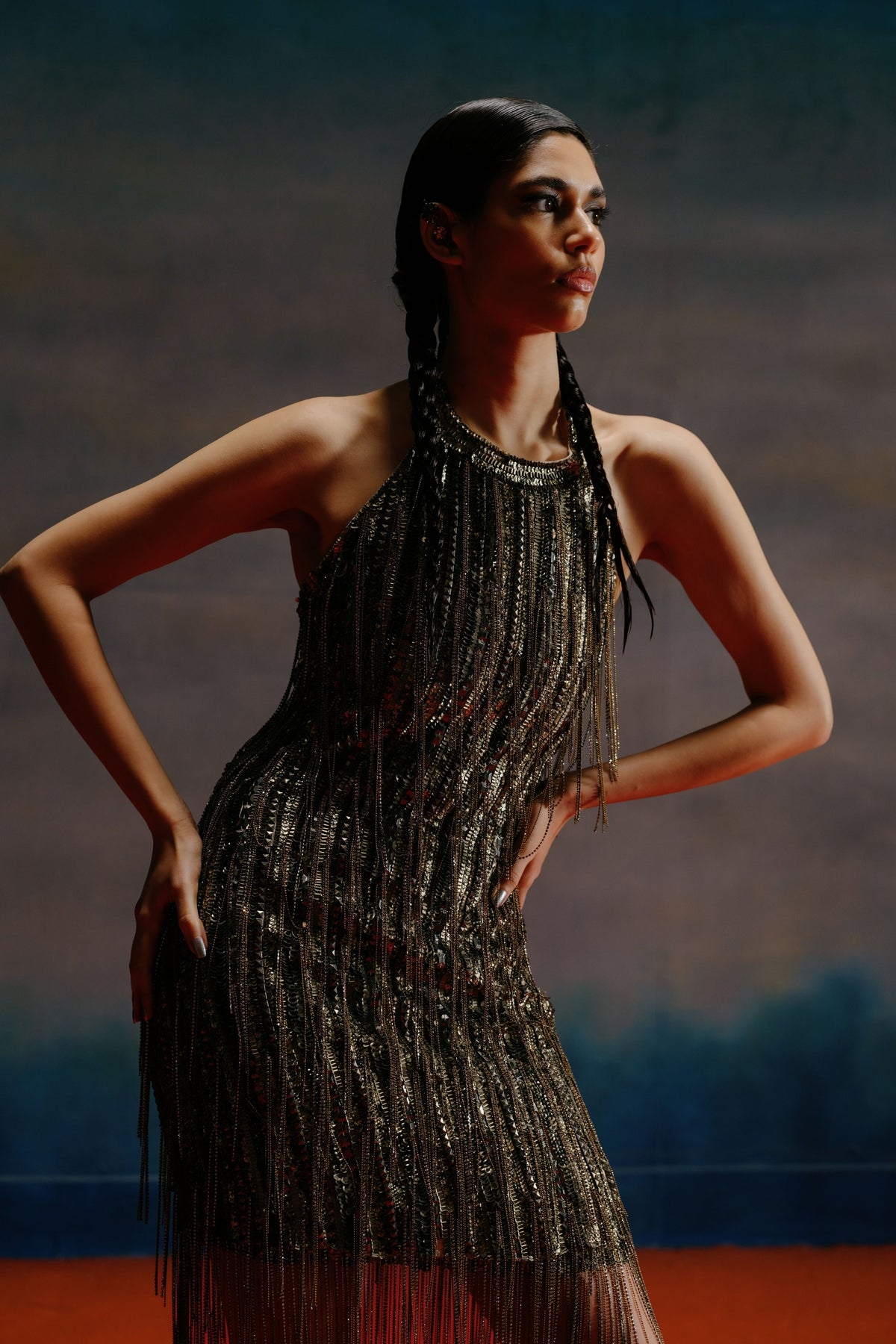 Textured Sequins Dress