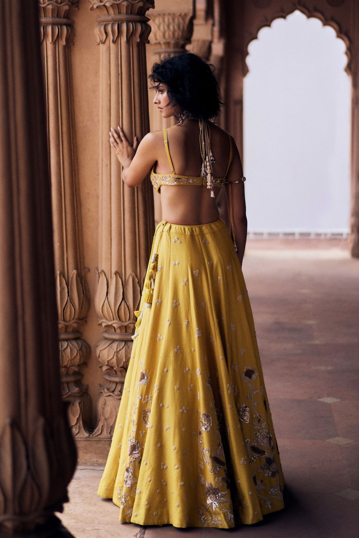 Tuscany Yellow Embroidered Lehenga Set