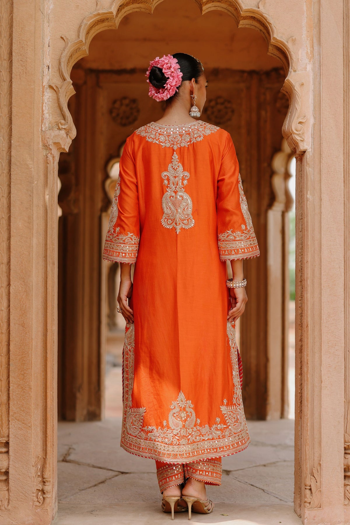 Umaira Orange Kurta Set