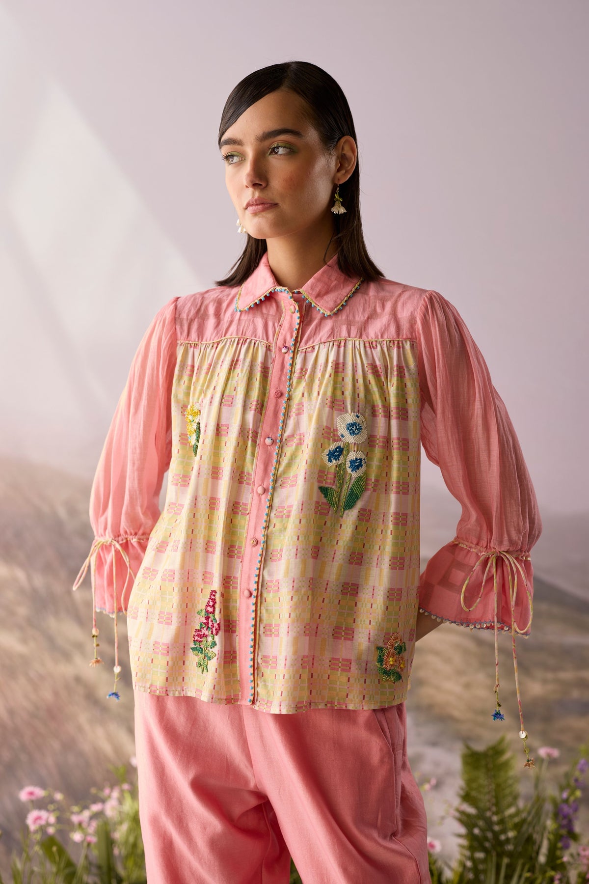 Rose Beaded Shirt