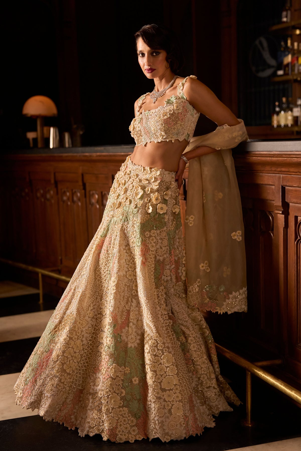 Amber Blossom Lehenga Set