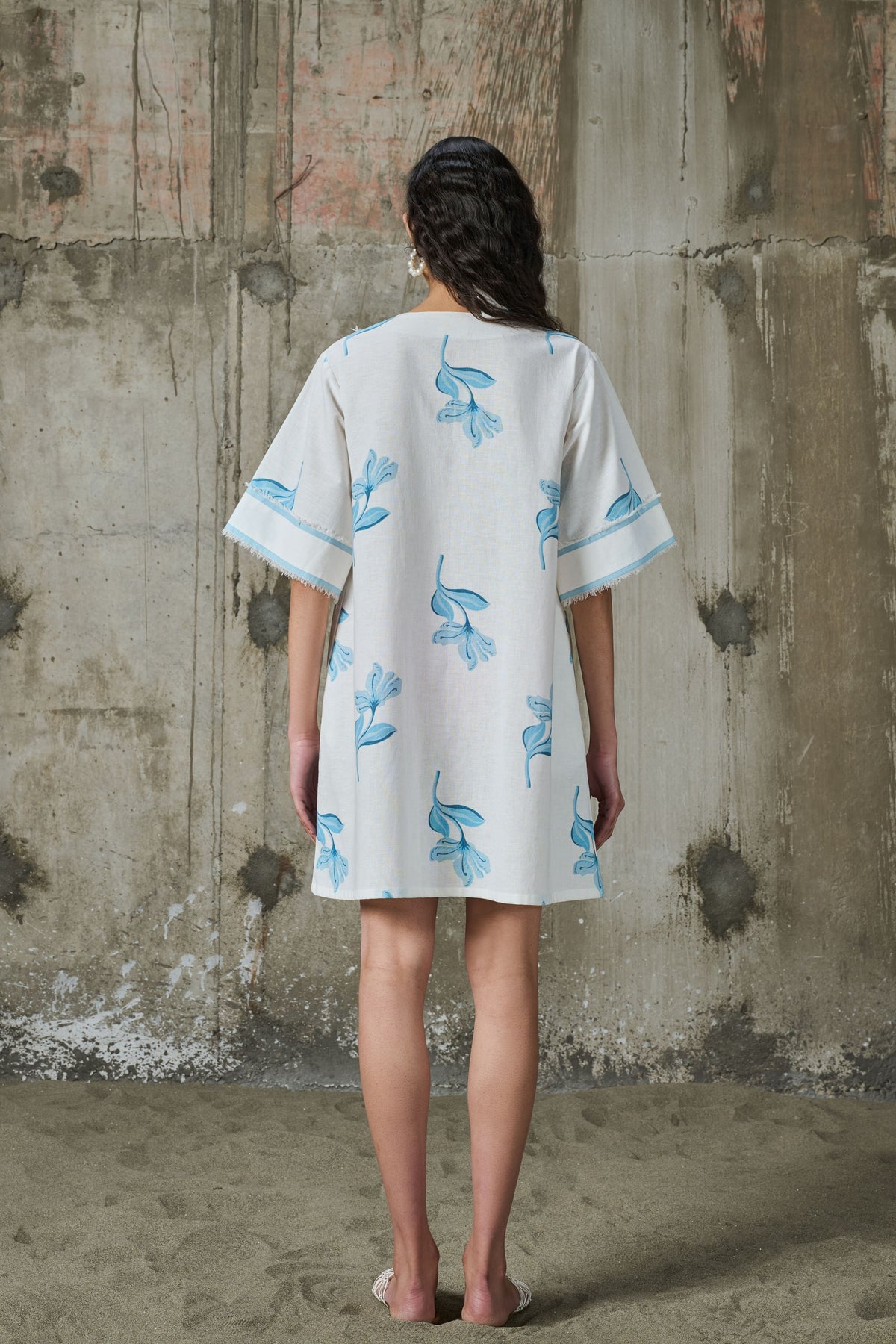 Moonlit Bloom Kaftan Dress