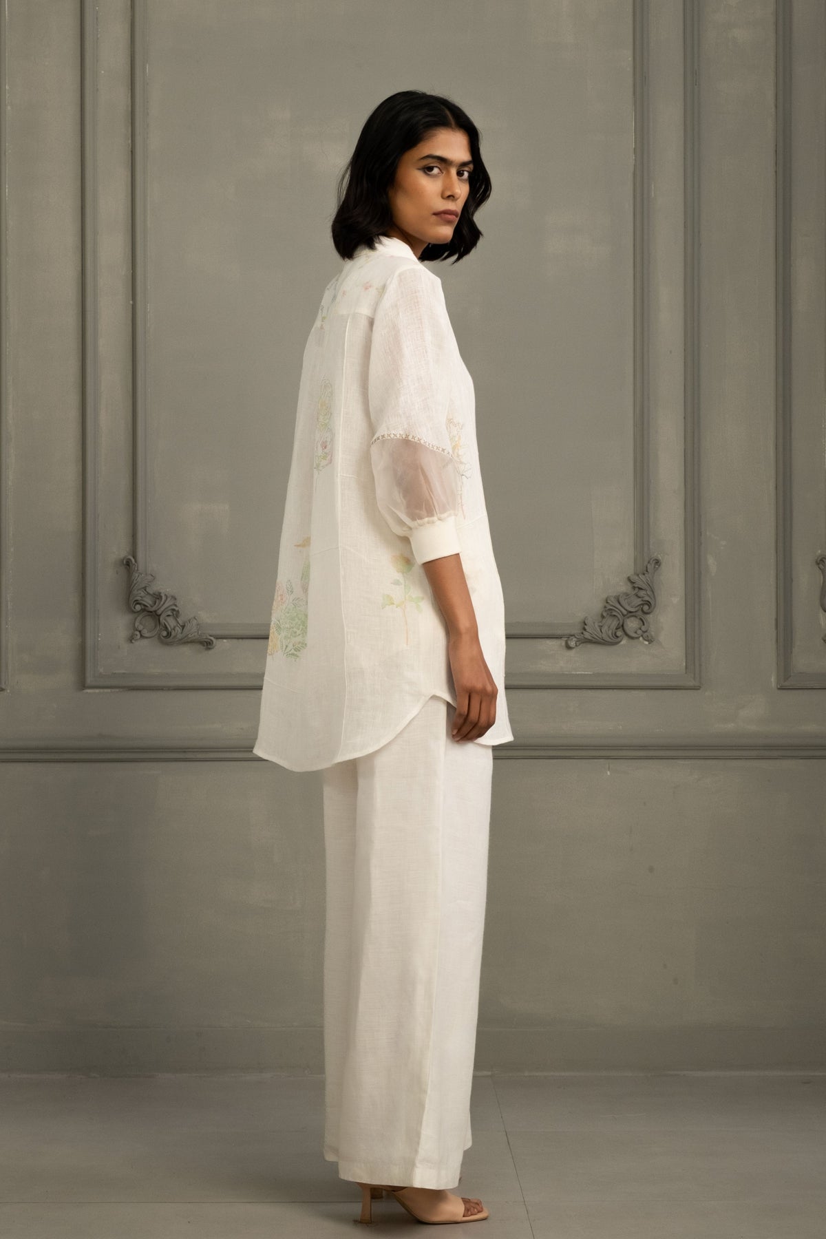 Ivory Gauze Linen Co-ord Set