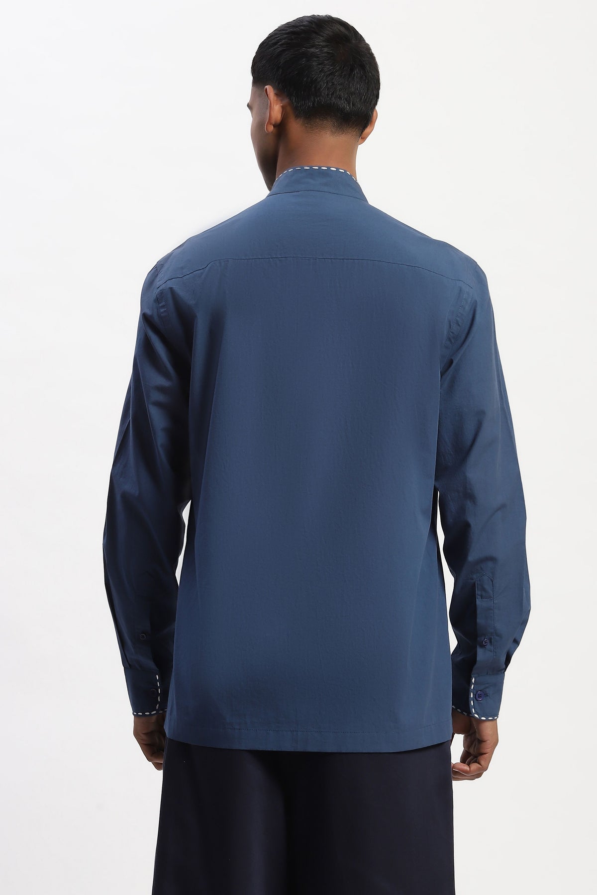 Blue Engineered Kantha Shirt