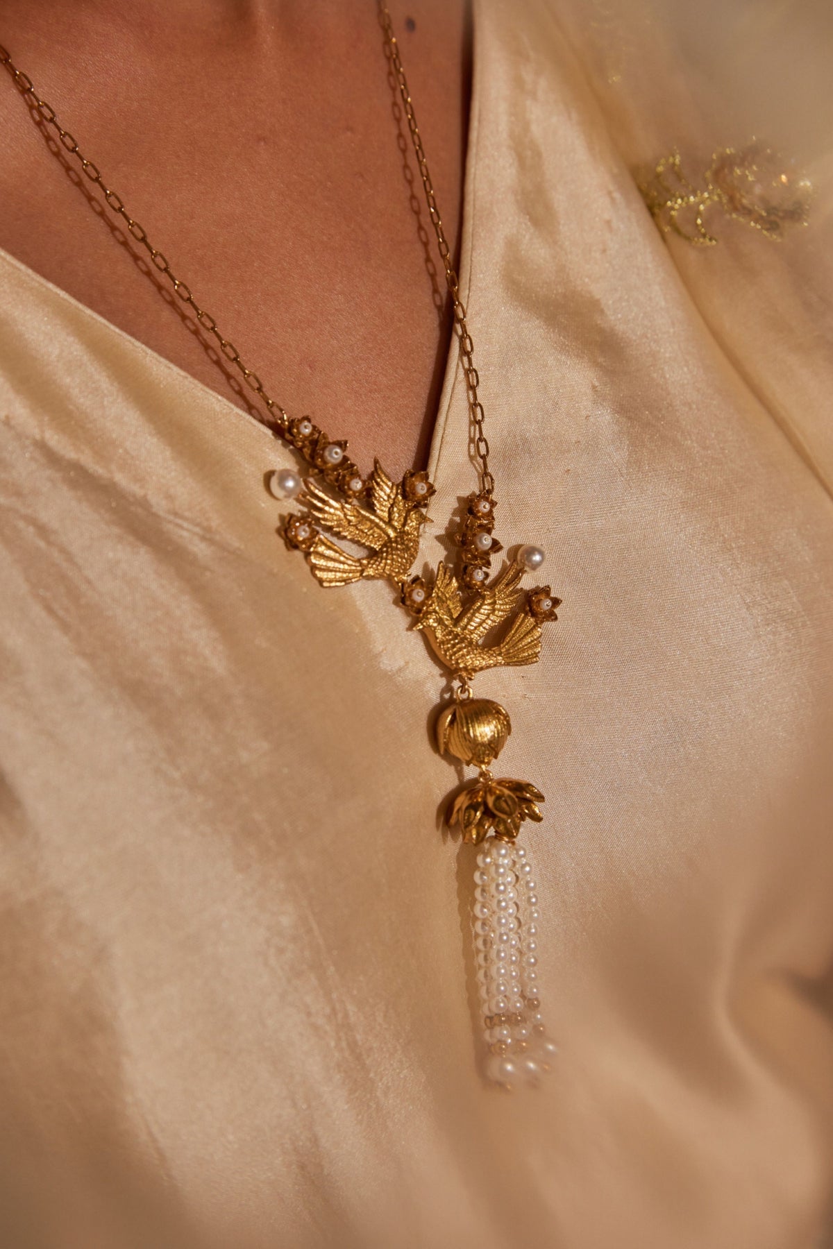Panchee Pearl Taseel Neckalce