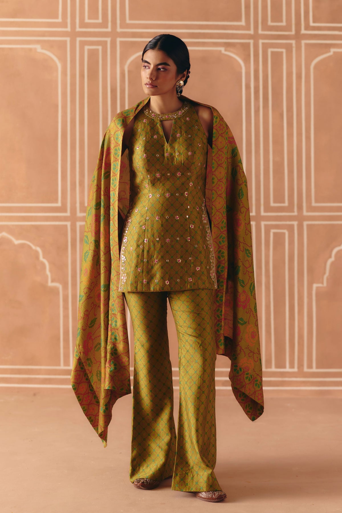 Parrot Green Tunic Set