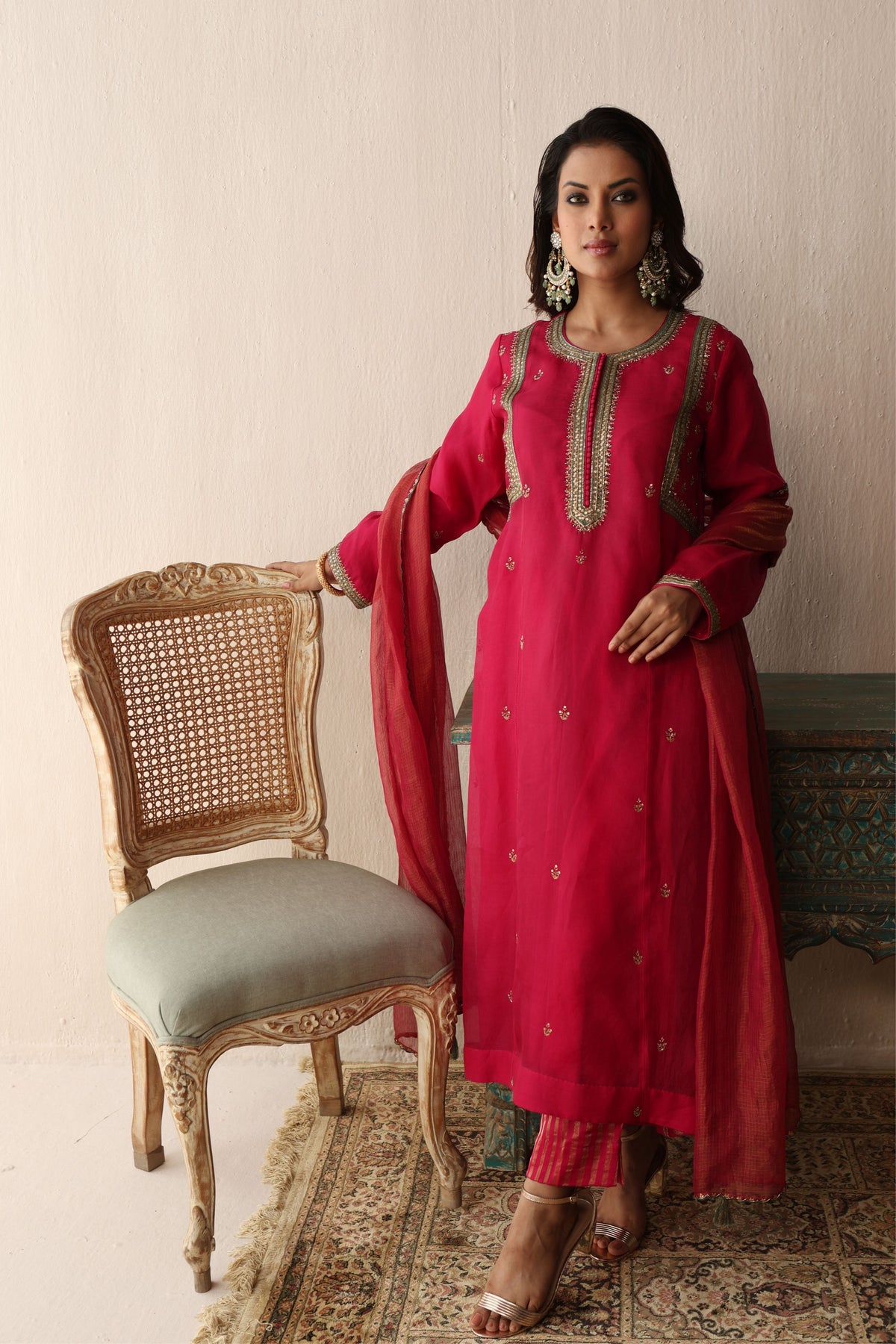 Rani Hand Embroidered Kurta Set