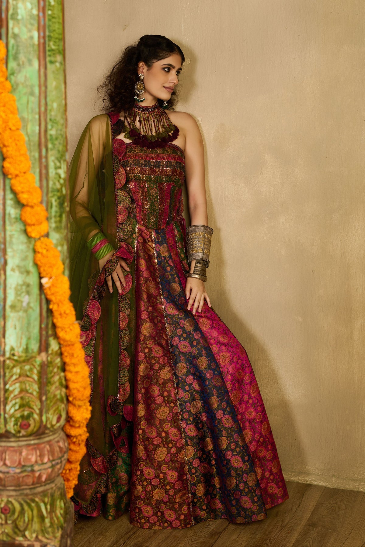 Ruh Rang Corset Lehenga Set