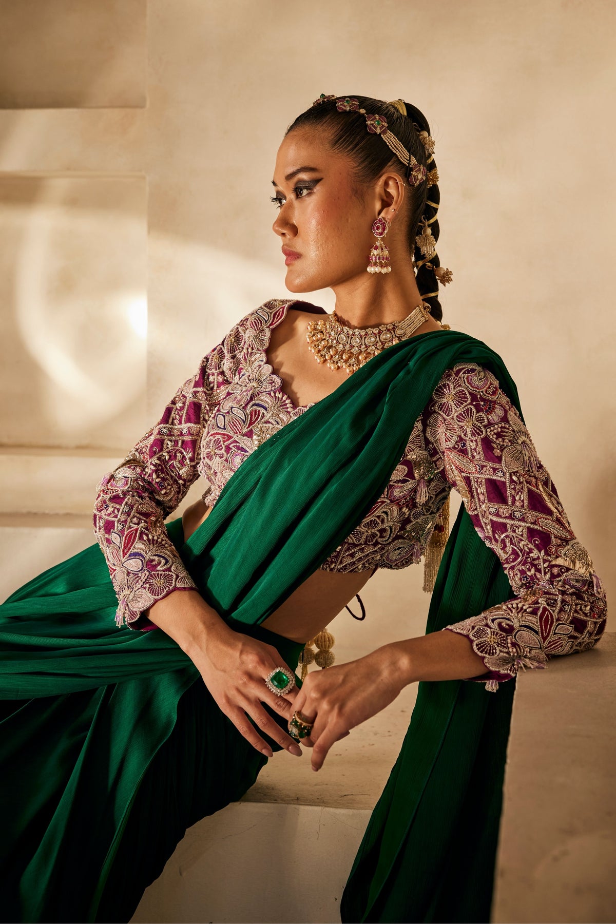 Rooh Draped Saree Set