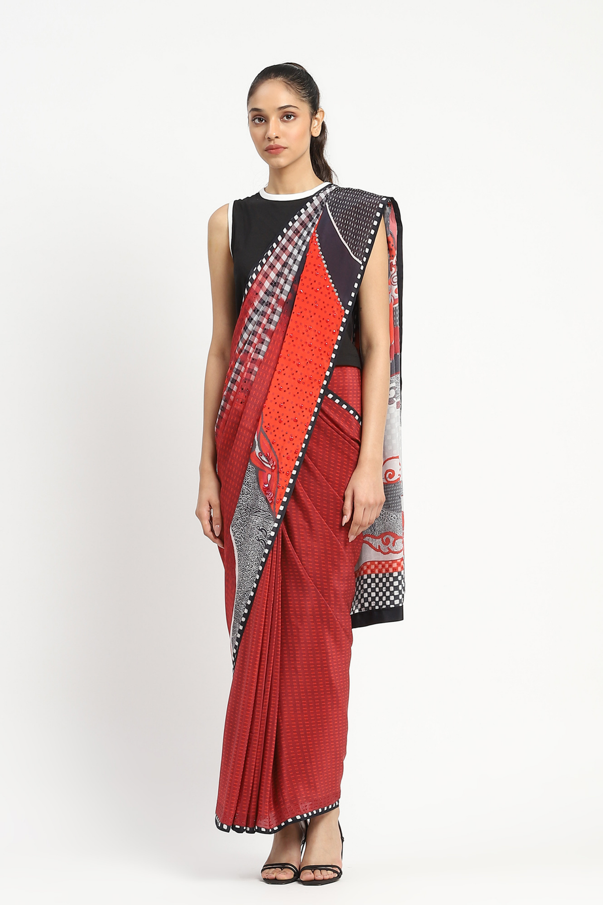 Whirl Interrupted Embellished Saree