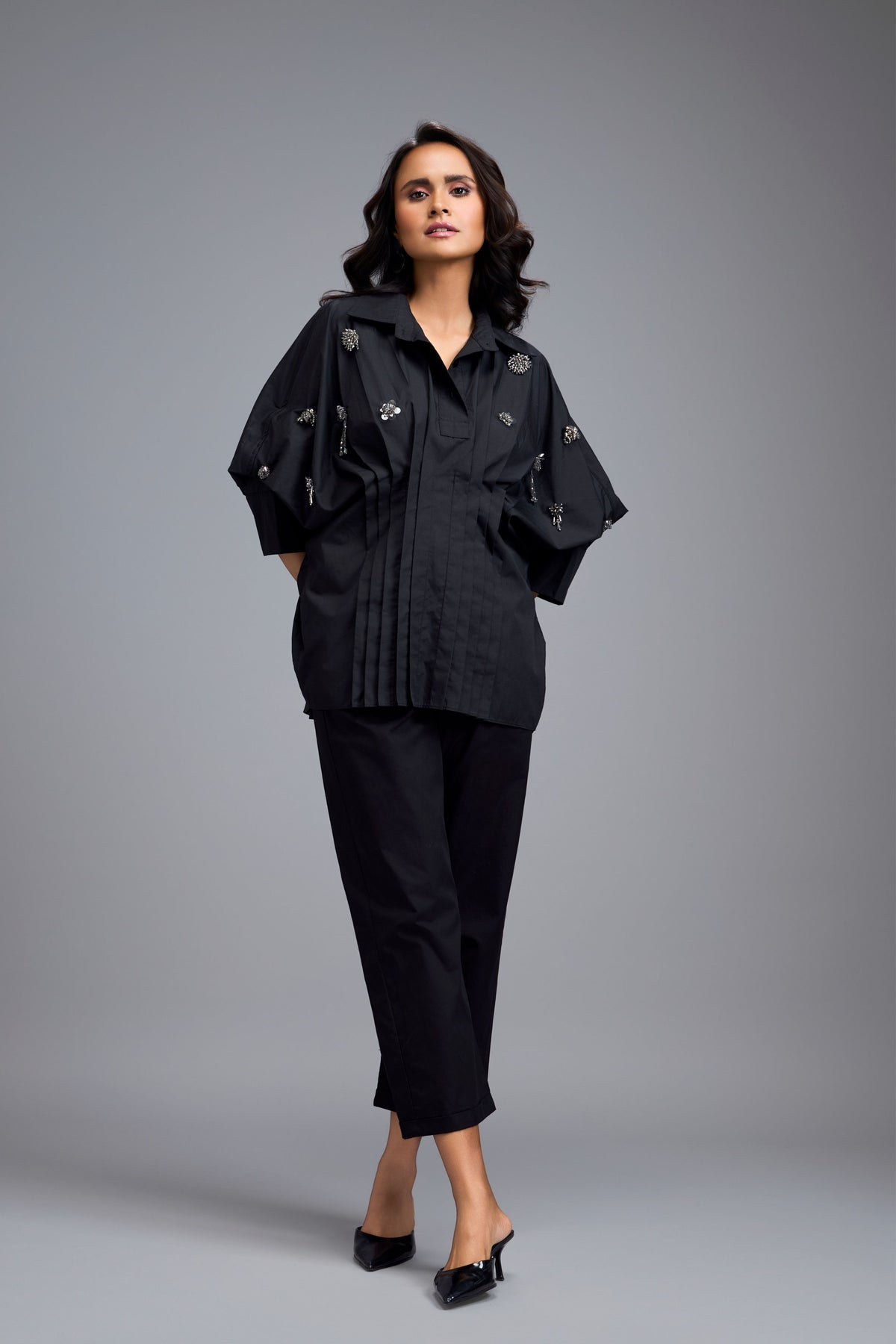 Embellished Button Down Shirt