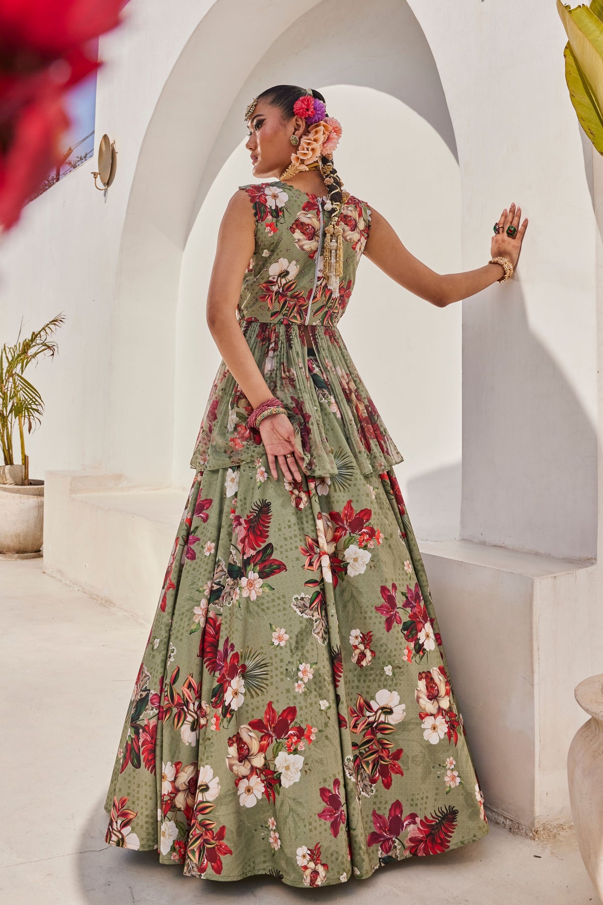 Sufi Peplum Lehenga Set