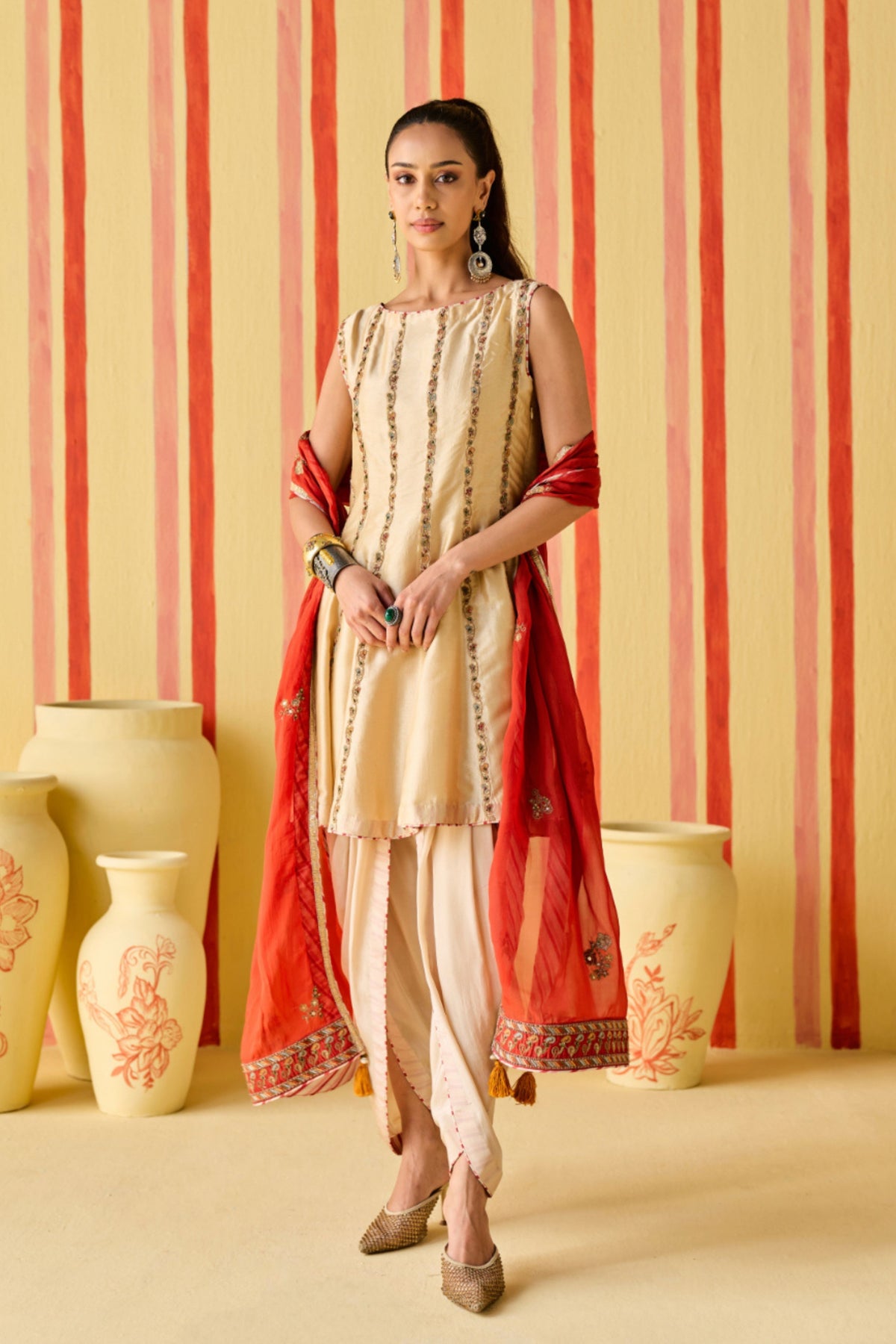 Dhyuti Tussar Kurta Set