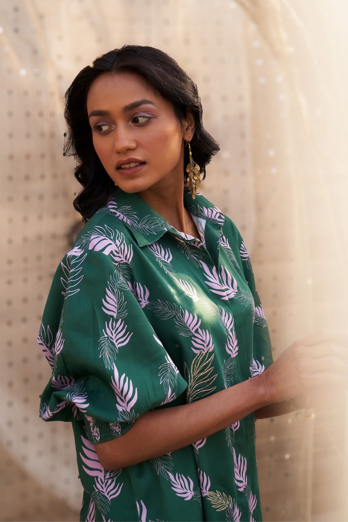 Reveria Printed High Low Kurta Set