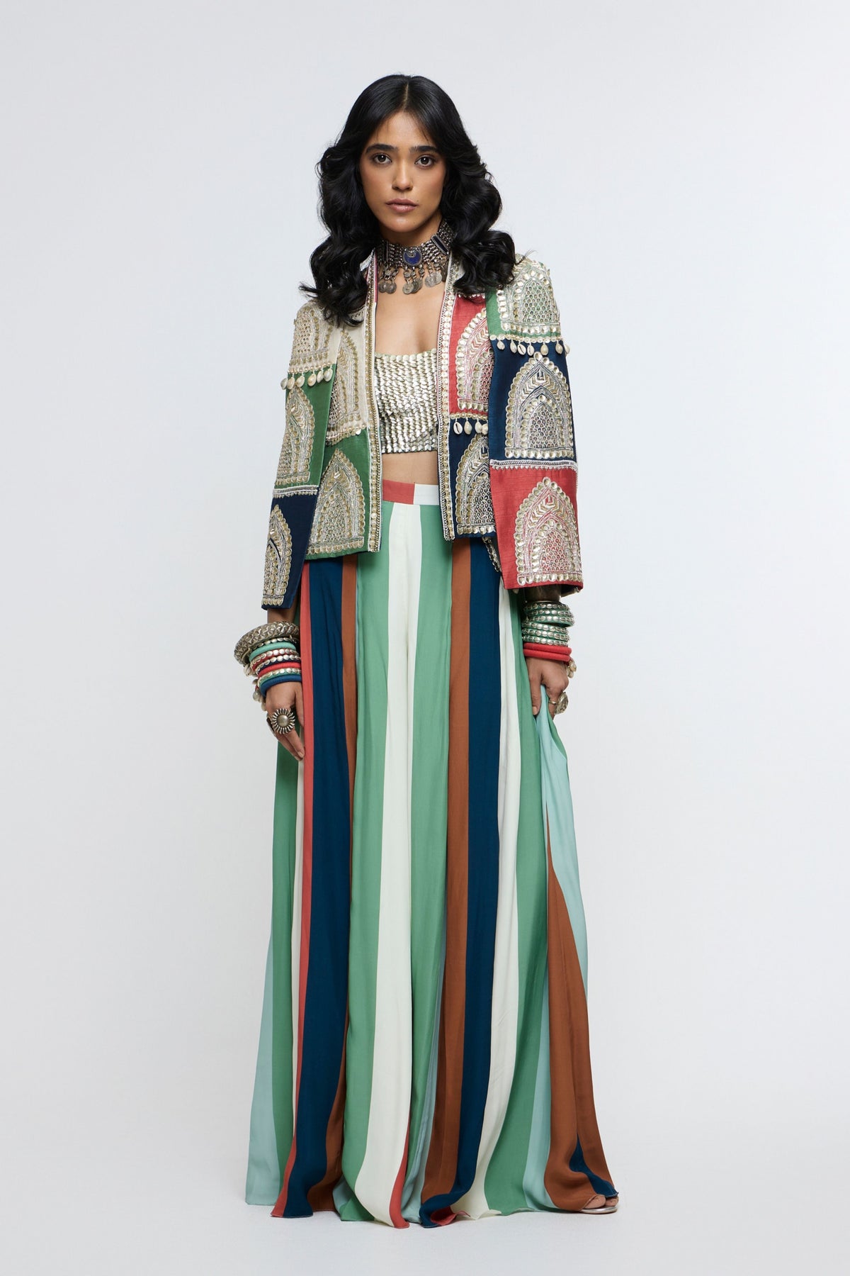 Bajrangi Embellished Cape Jacket Set