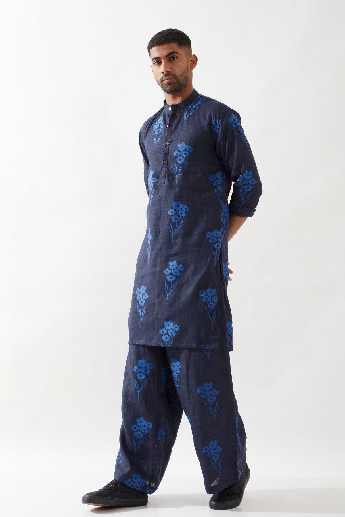 Zayn Farm Navy Kurta Set