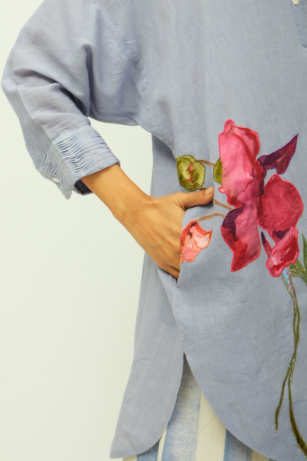 Flamingo Applique Tunic Set