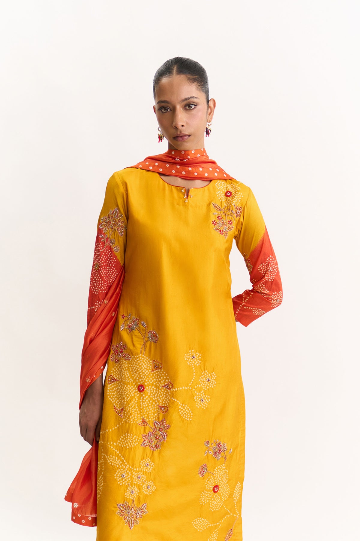 Sakura Yellow Mustard Kurta Set