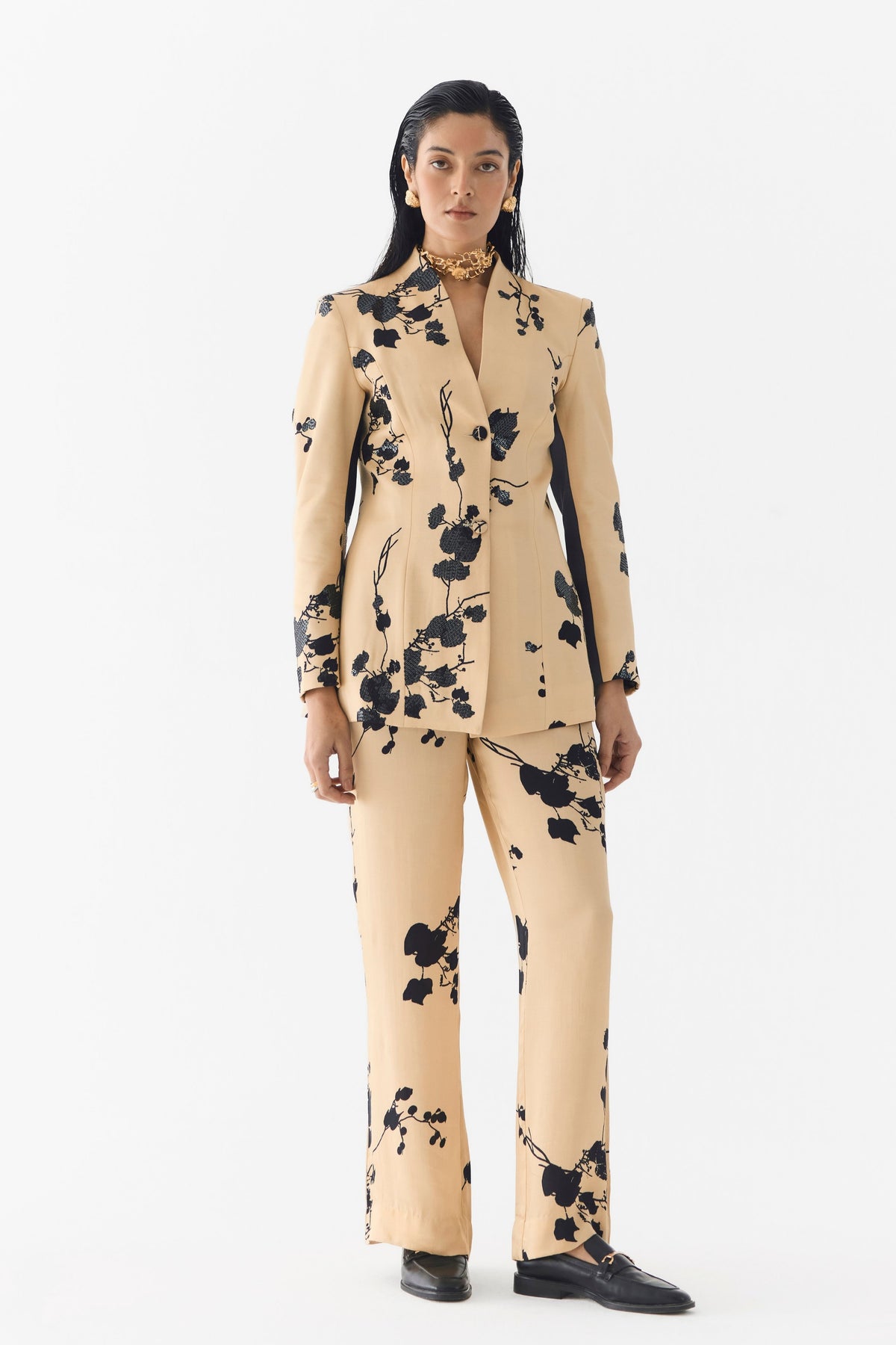 Cream Sakura Blazer Set