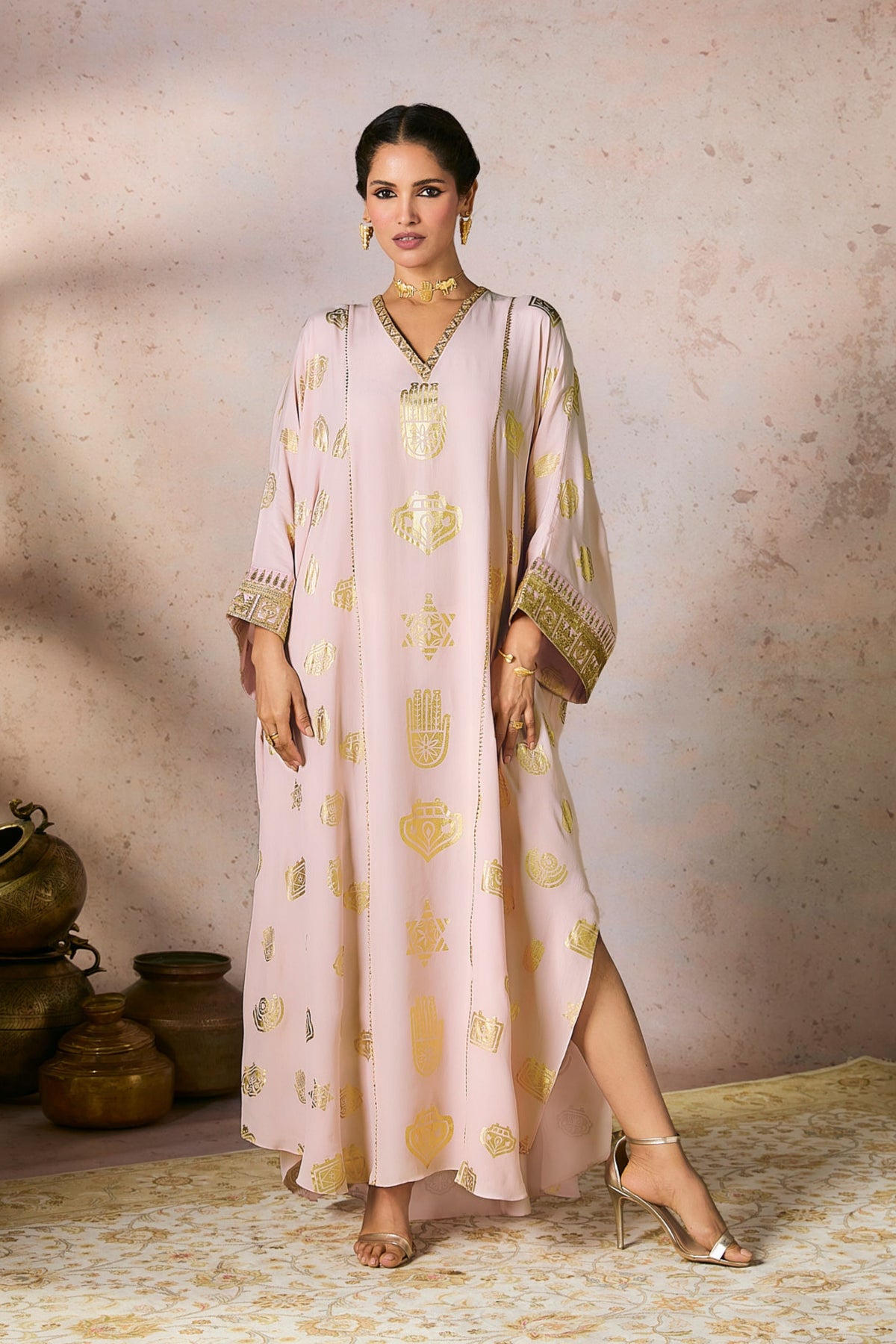 Baby Pink Trinkets Kaftan