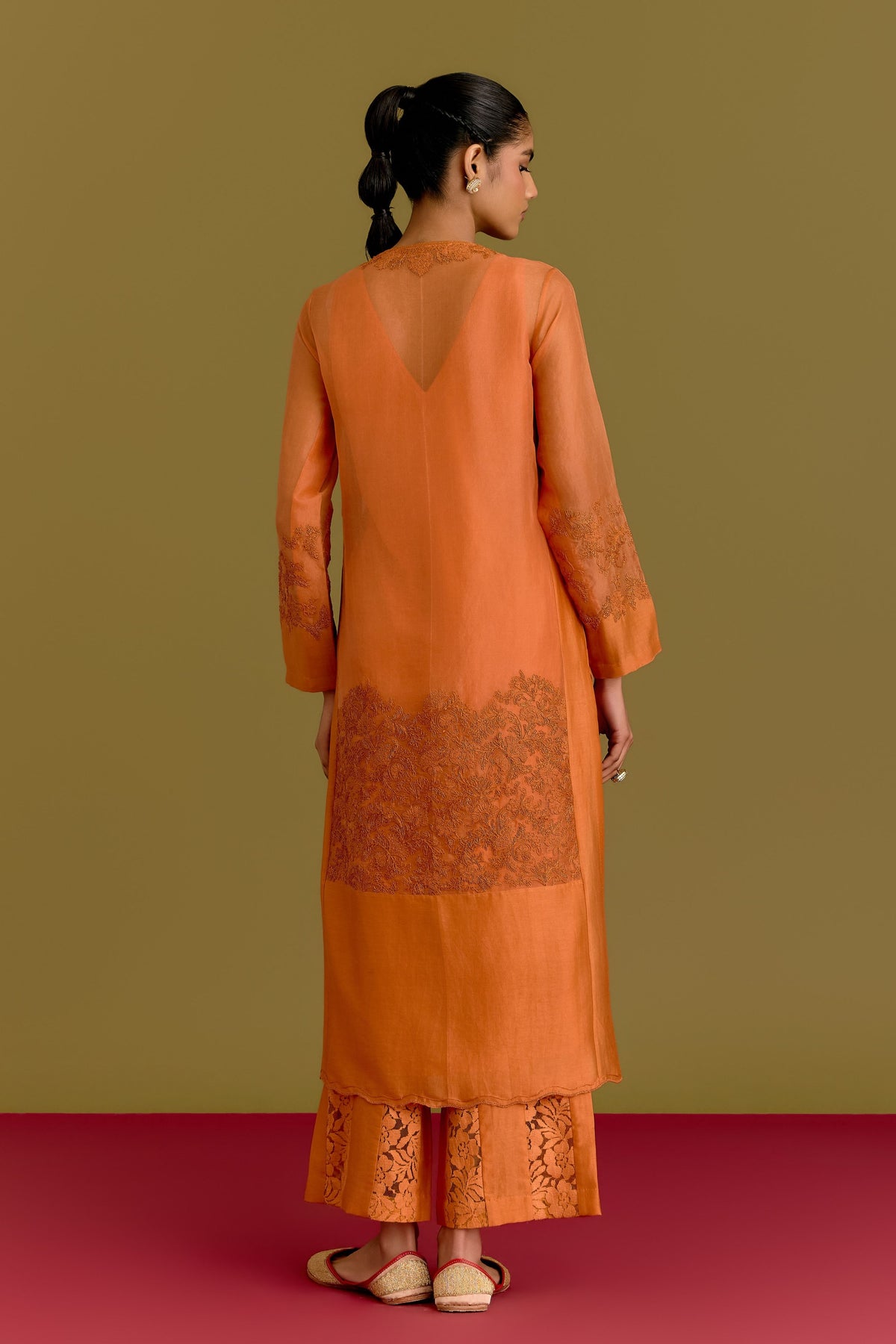Orange Kurta Set