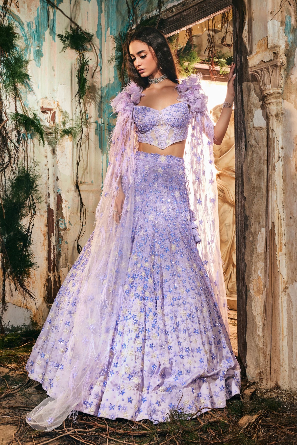 Amethyst Bloom Lehenga Set
