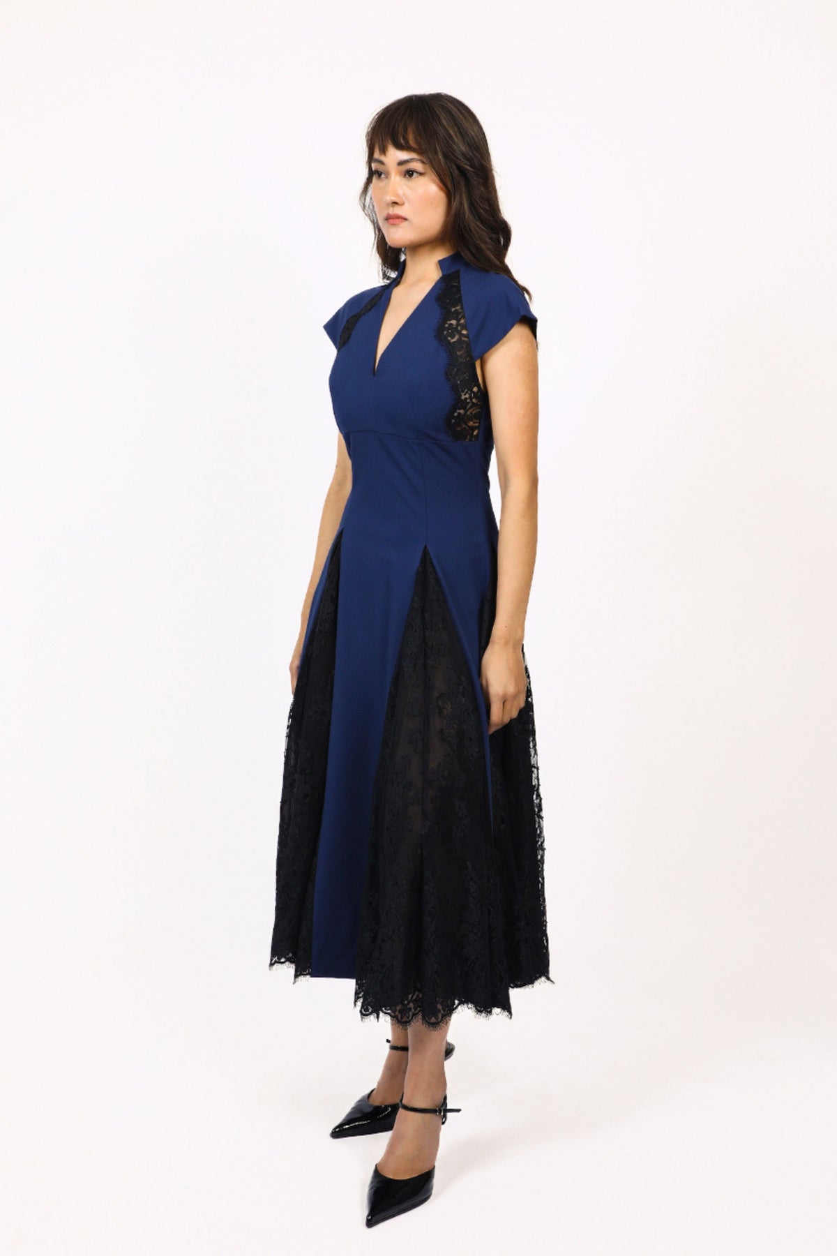 Lace Godet Dress