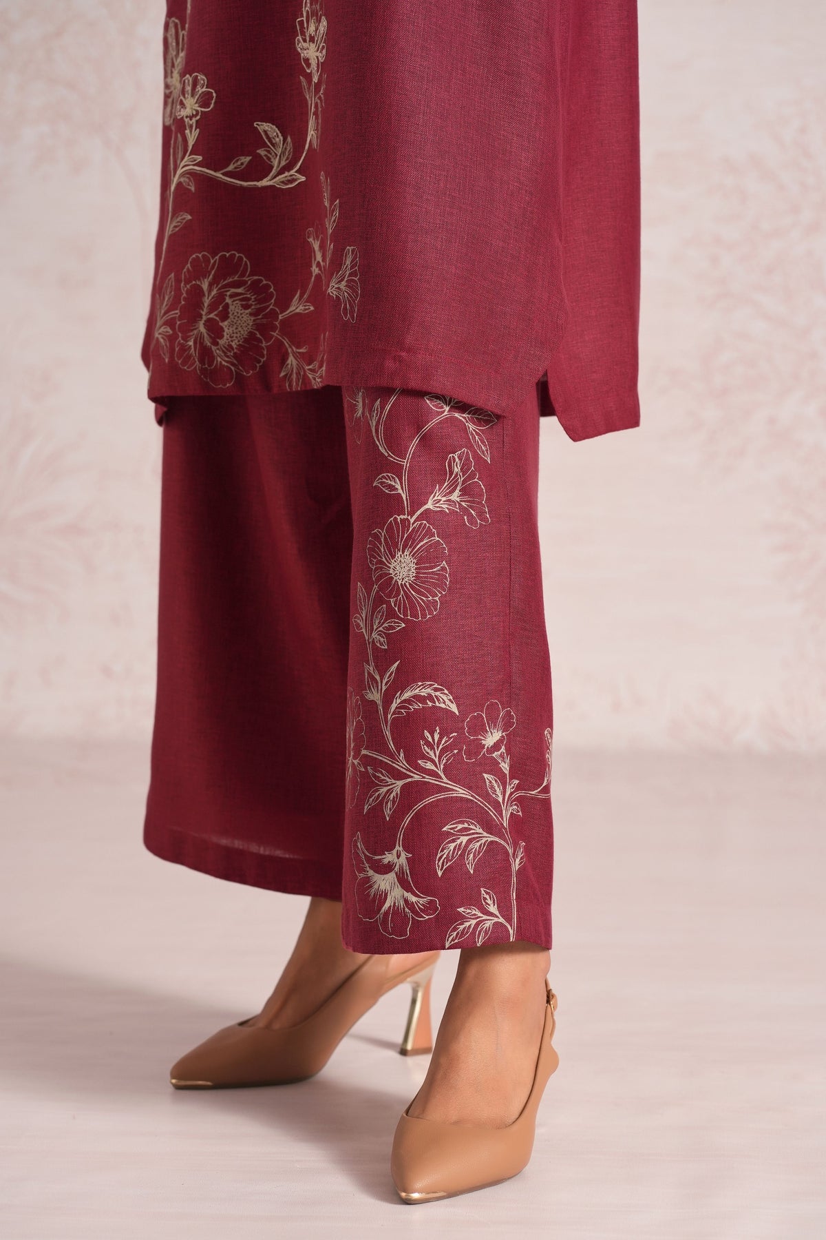 Bloomscape Merlot Kurta Set