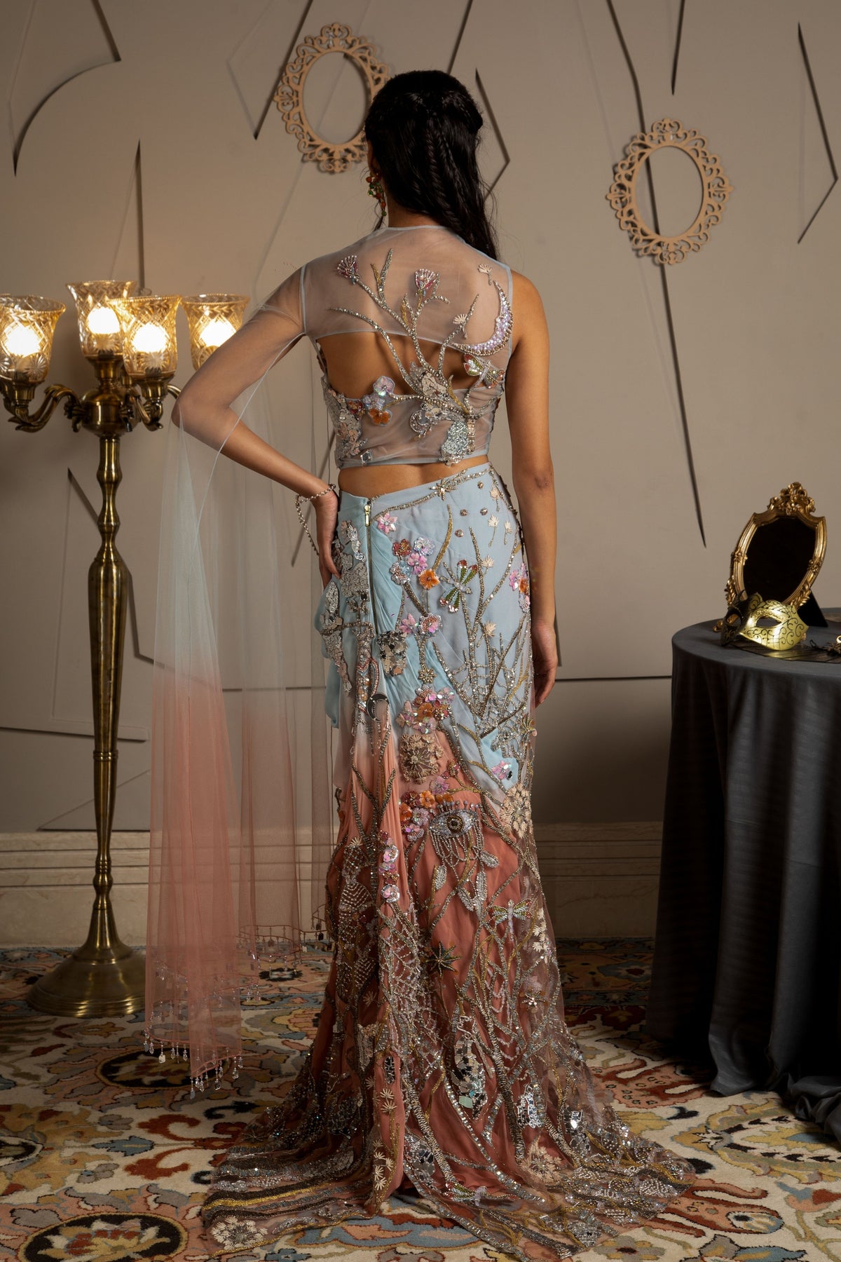 Rhea Drape Saree Set