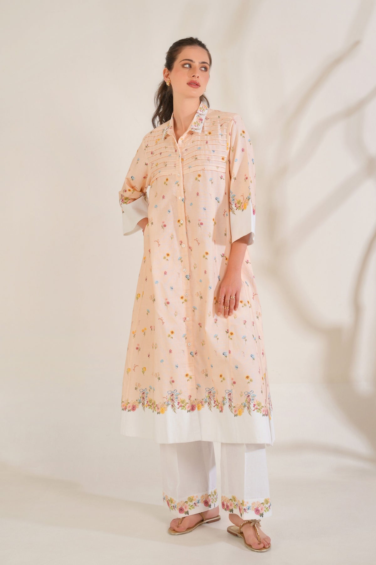 Nude Peach Kurta Set