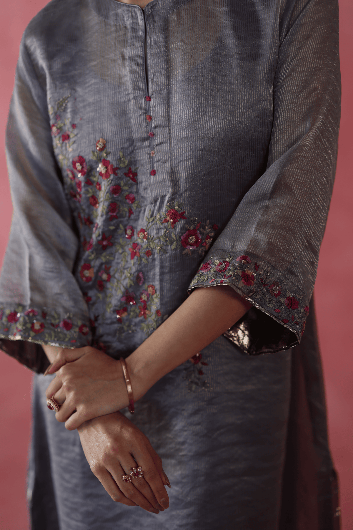 Grey Phirni Kurta Set