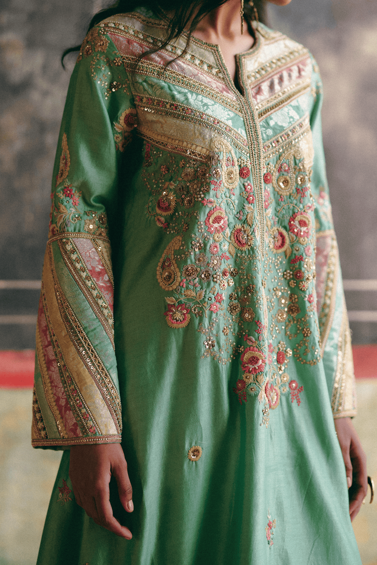 Cyan Hanky Kurta Set