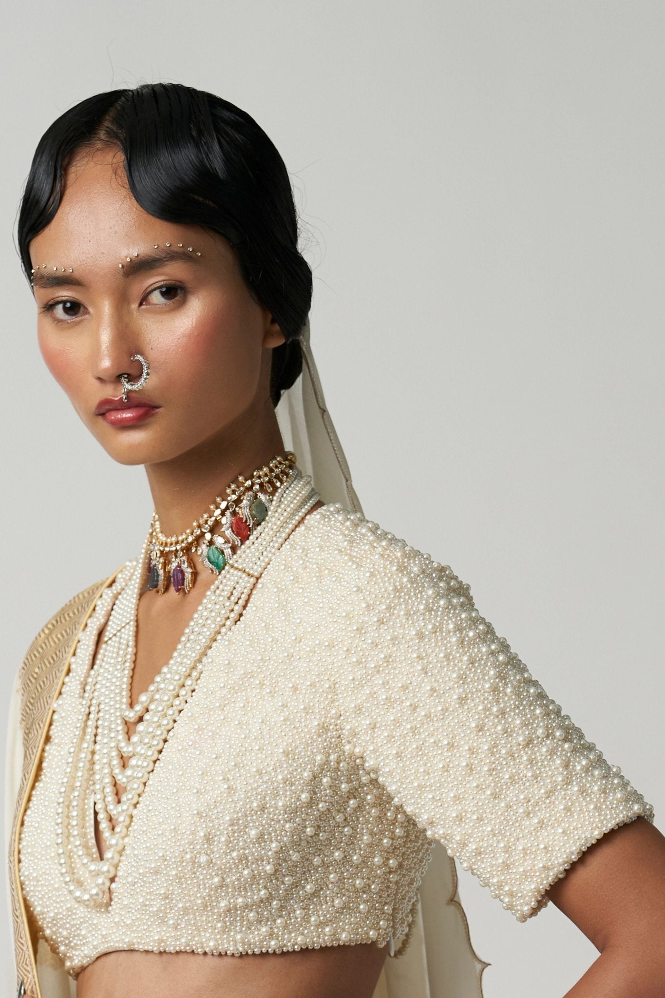 Pearl Maharani Blouse - Ohfab - Elahe