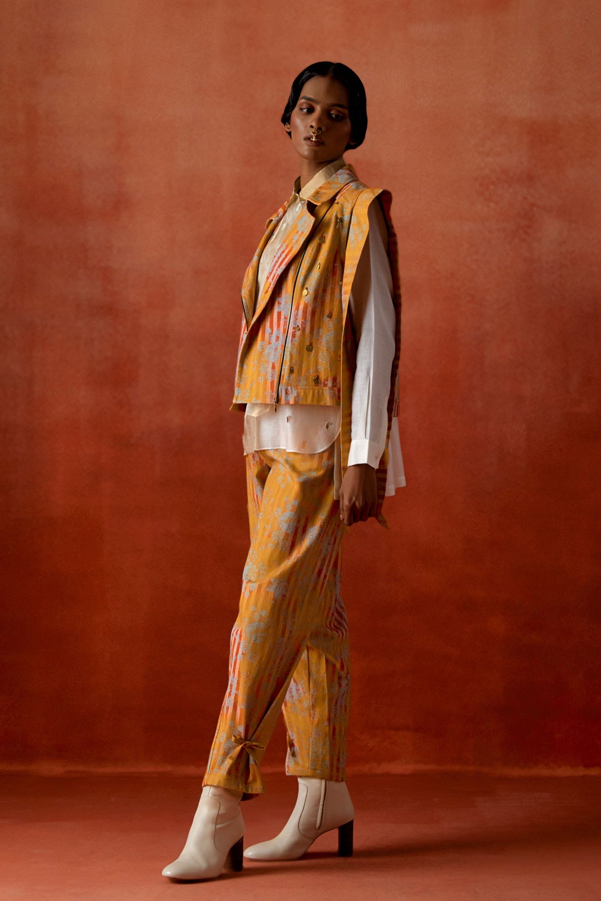 Mustard Denim Jacket Set