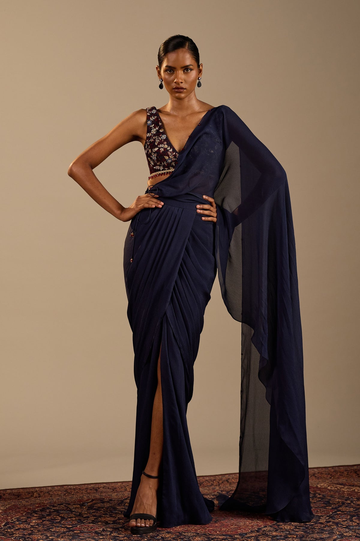 Vittoria Draped Saree Set