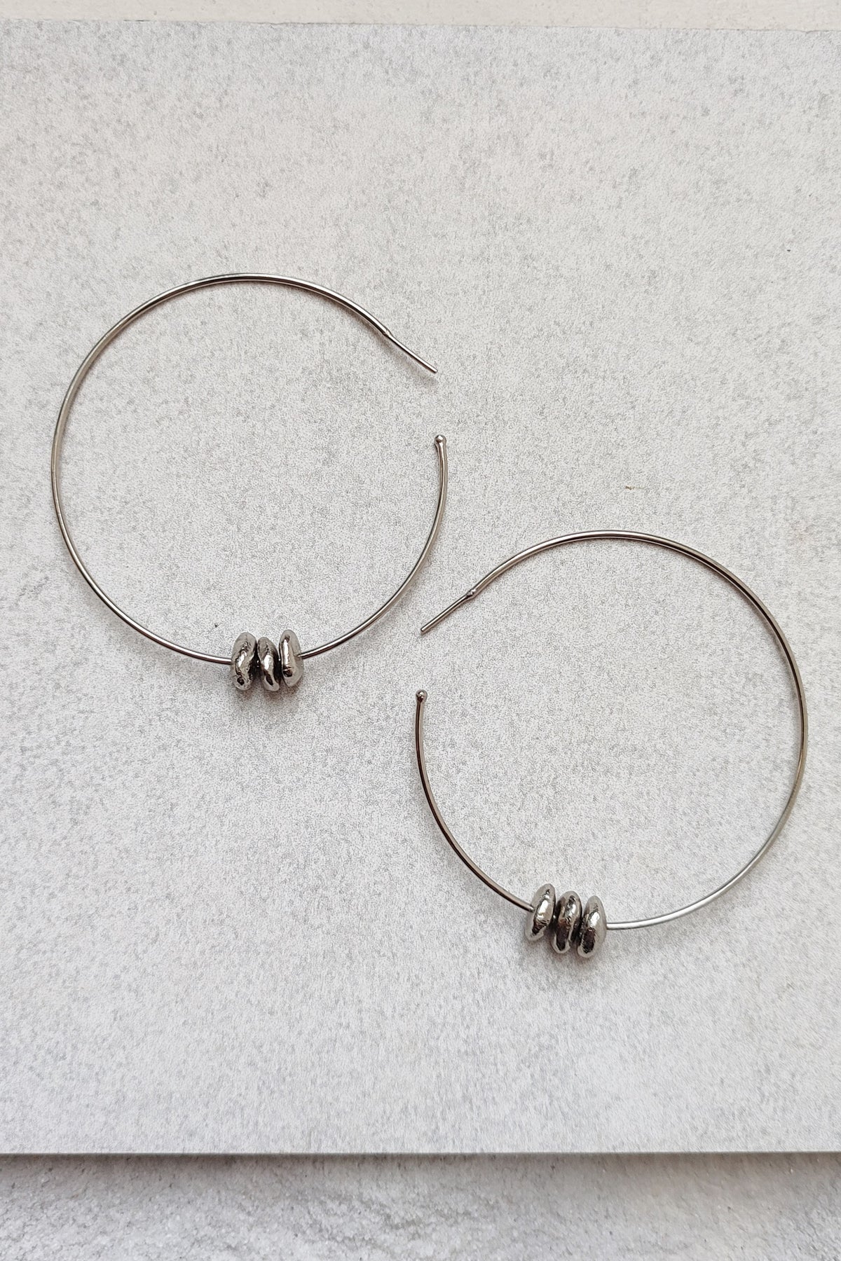 Alen Small and Large Silver Earrings Set