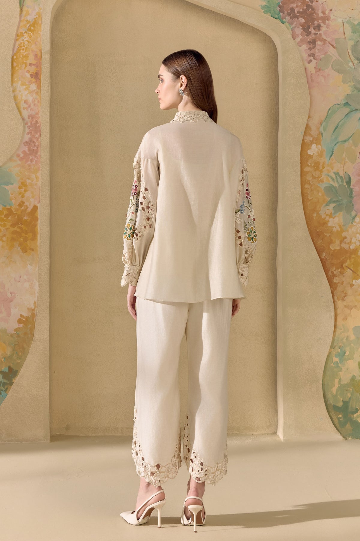 Ivory Fleur Cutout Shirt