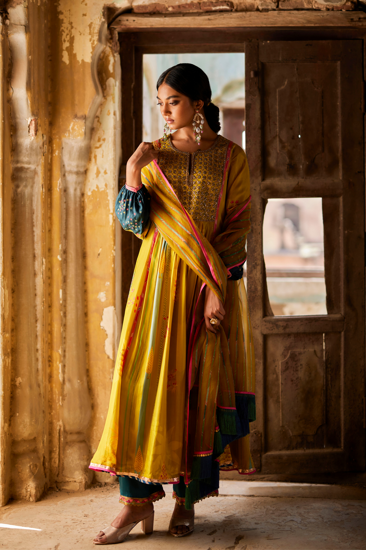 Nadira Lime Yellow Kurta Set