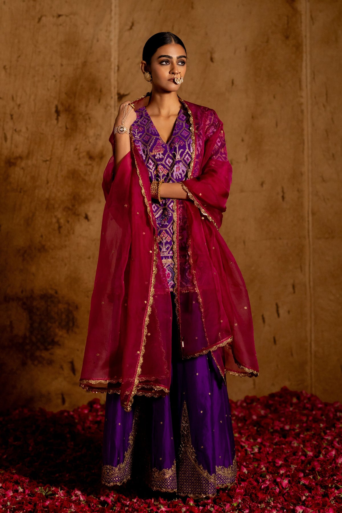 Magenta Dupatta