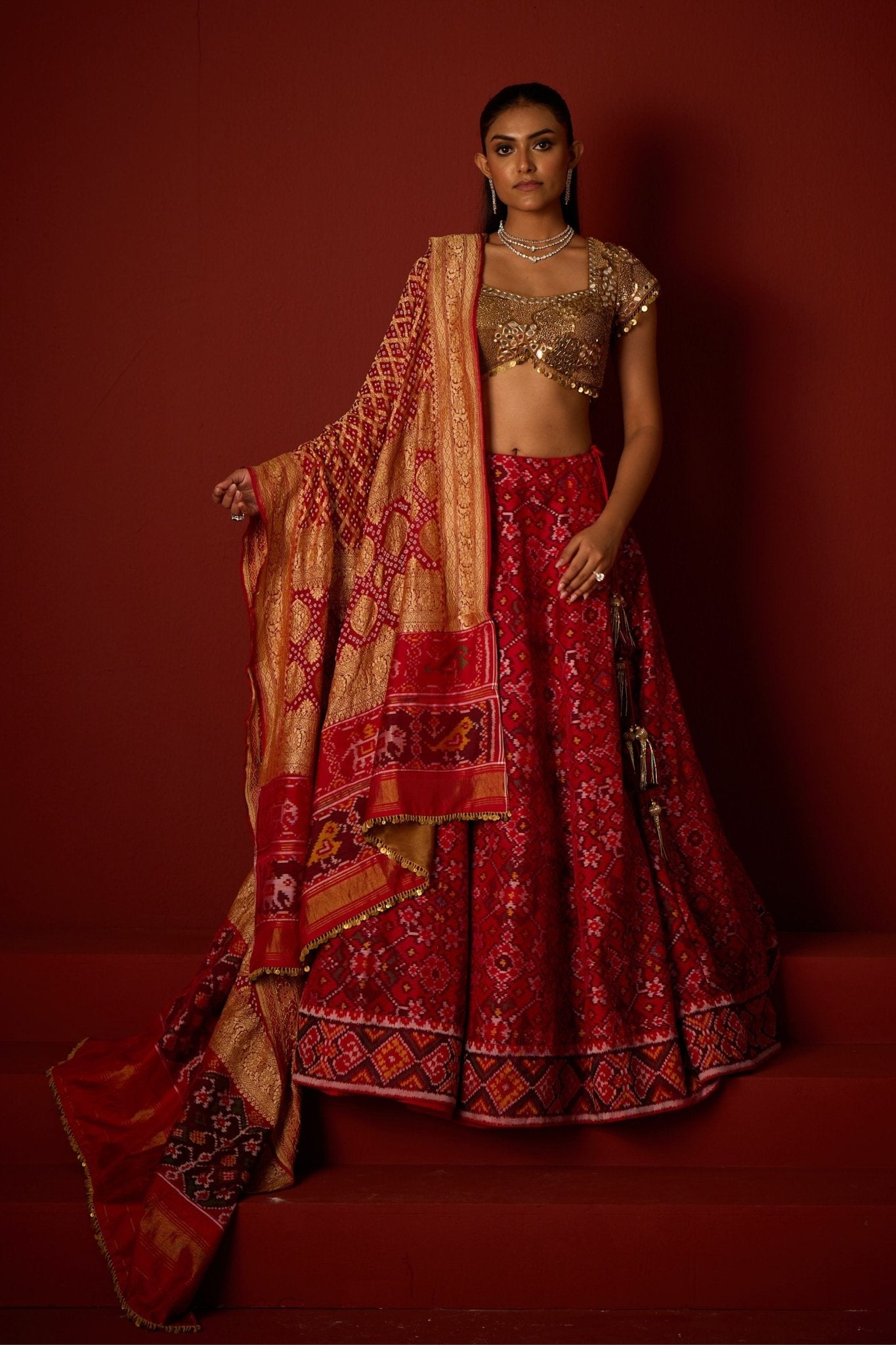 Golden Patola Lehenga Set - Twenty Nine - Elahe