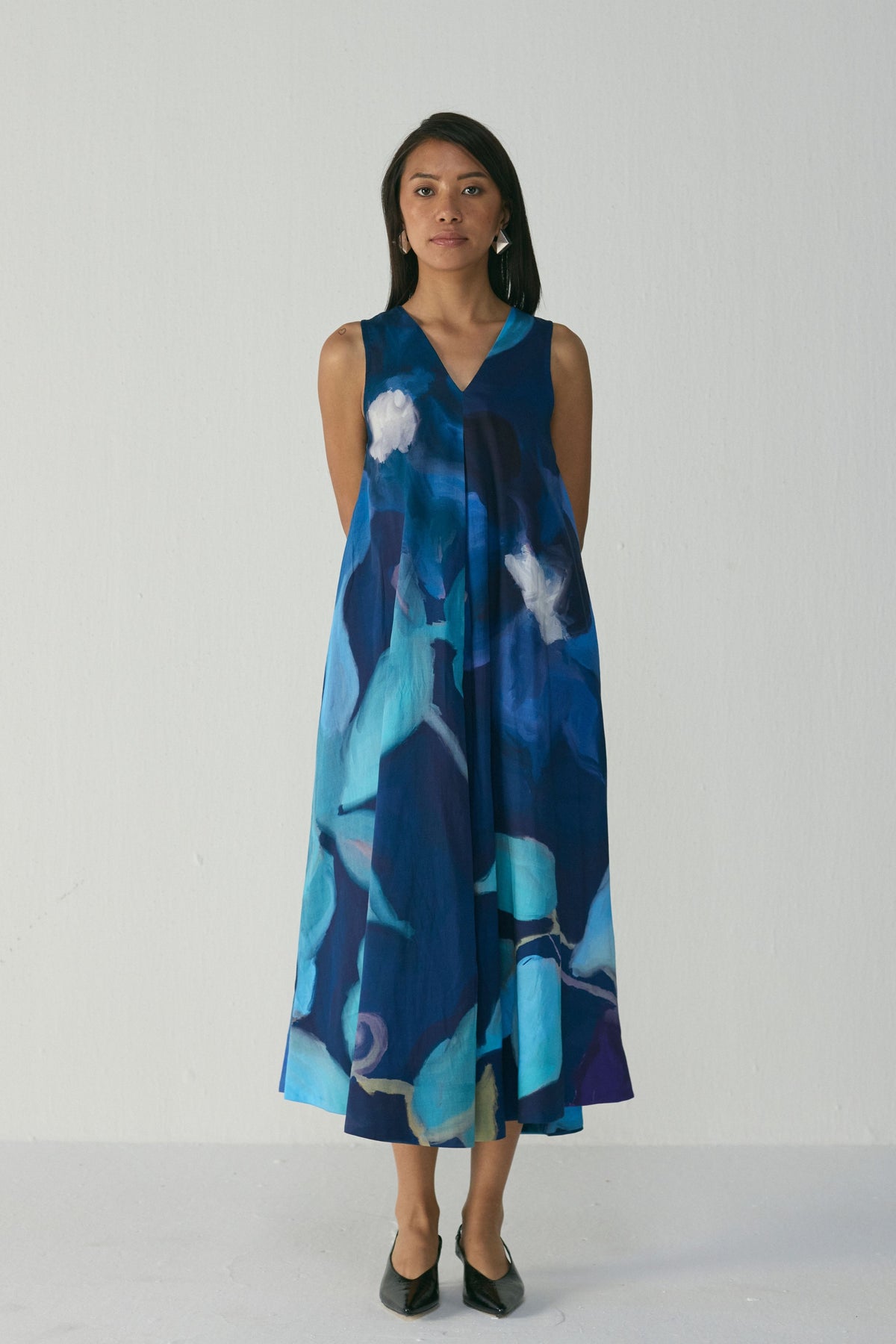 Blue Lagoon V-neck Dress