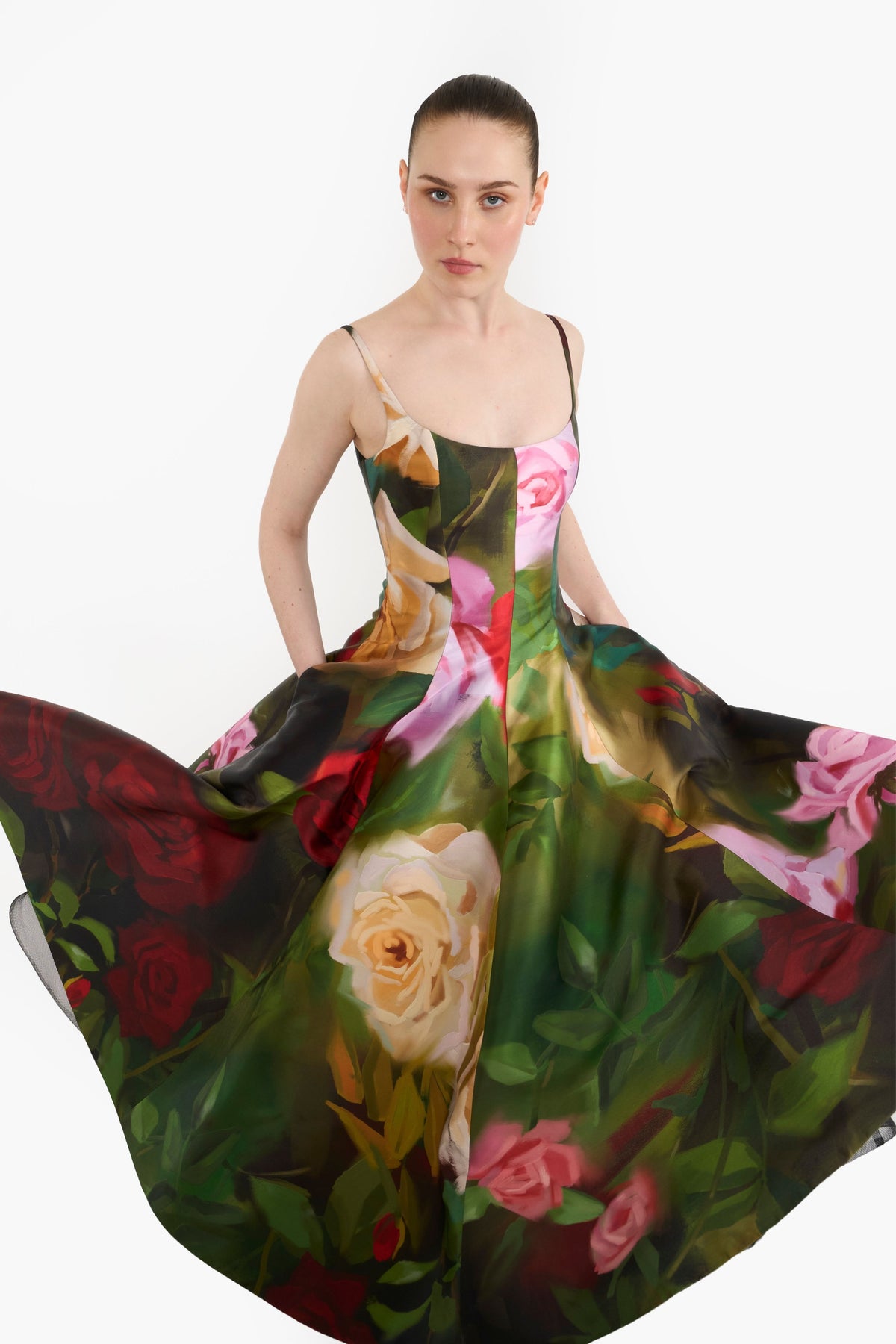 Panelled Flared Midi