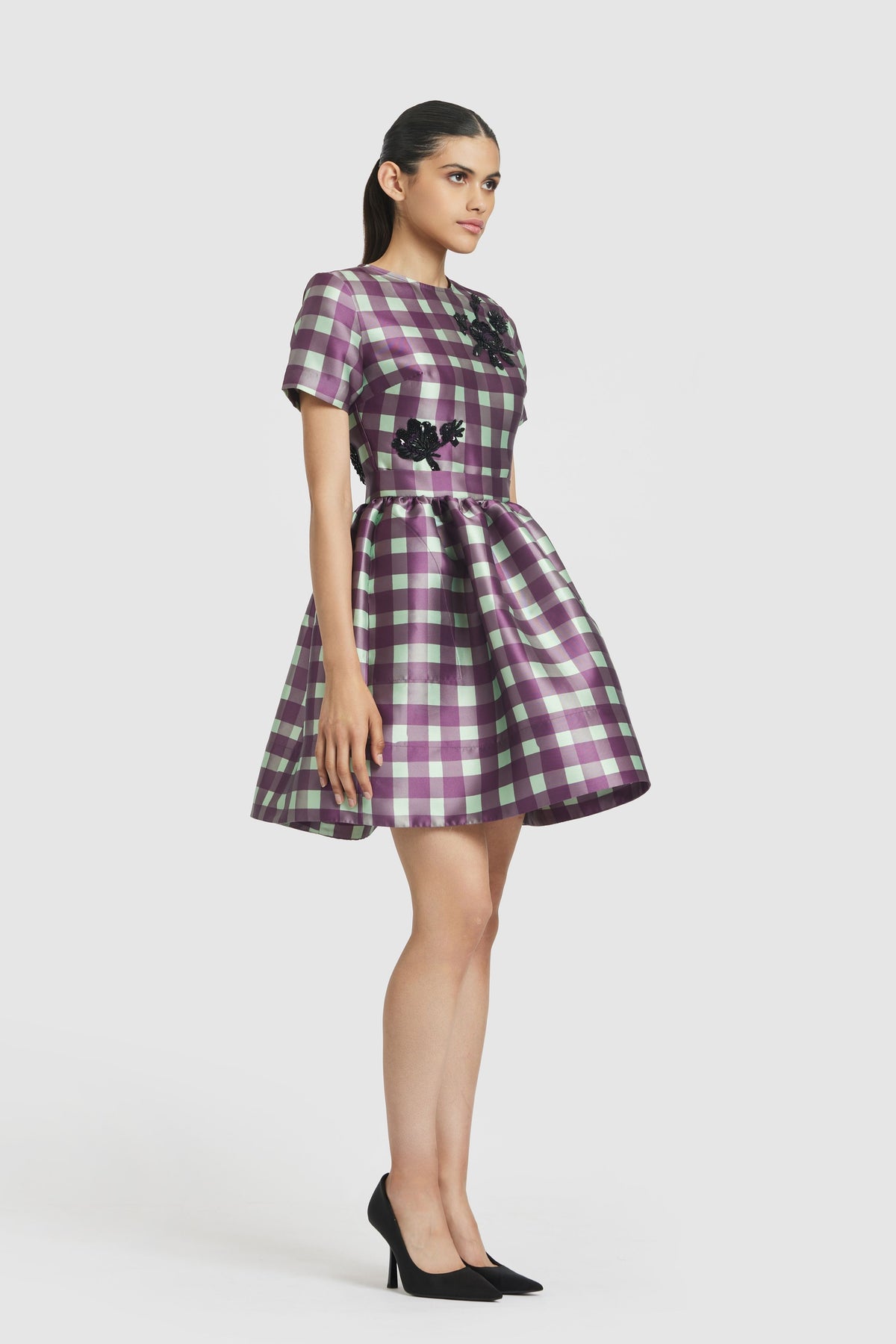 Purple &amp; Green Mini Dress