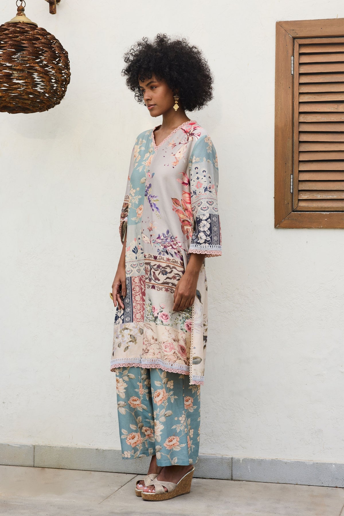 Ira Chanderi Kurta Set