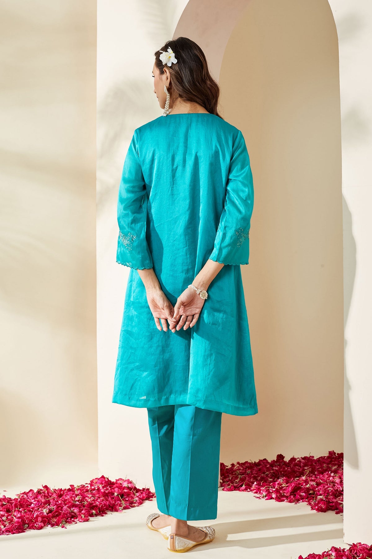 Turquoise Ruksaar Kurta Set