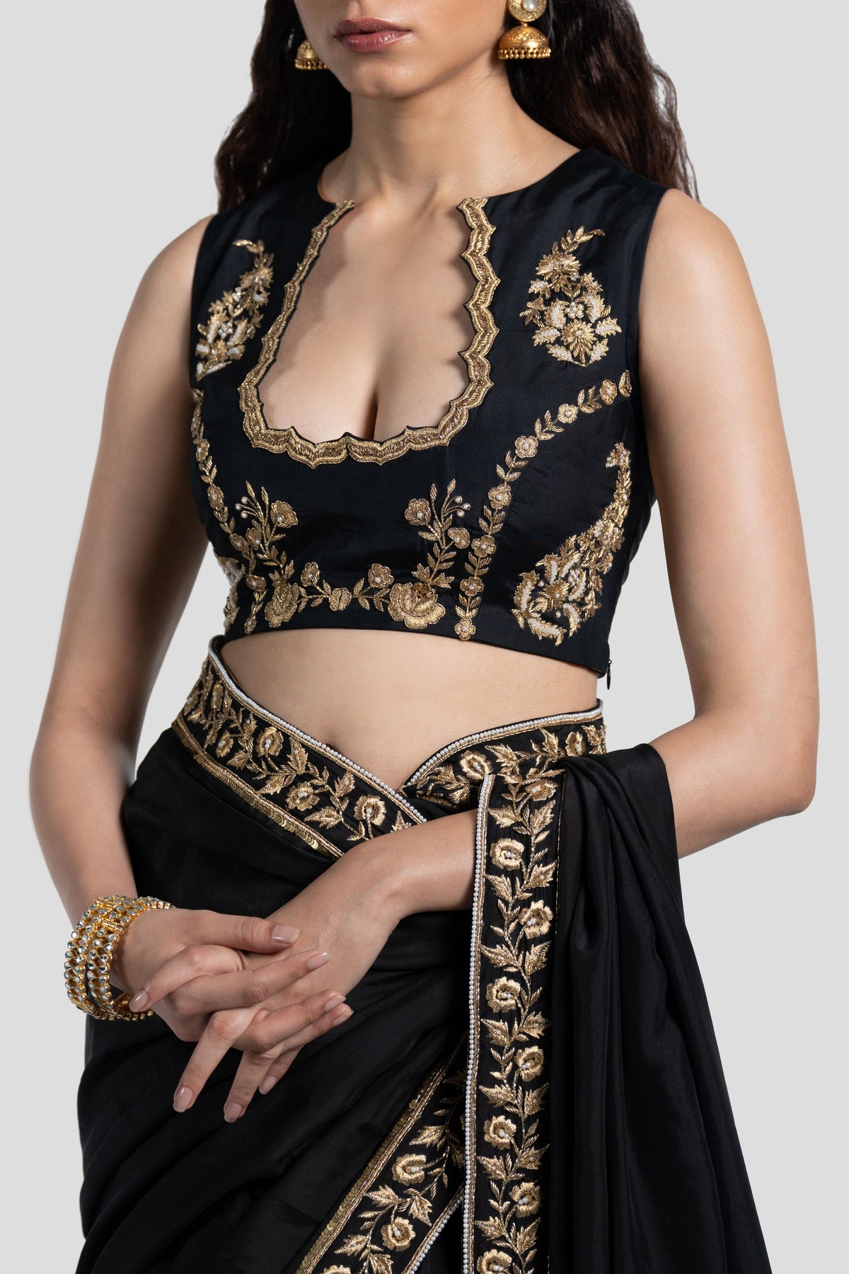 Siyaah Sitara Saree