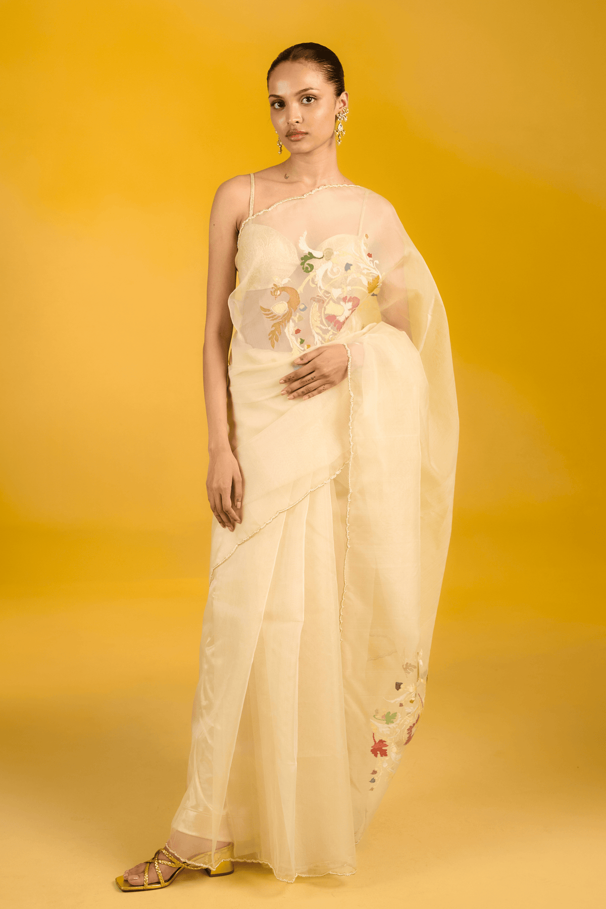 The Vanilla Snow Saree
