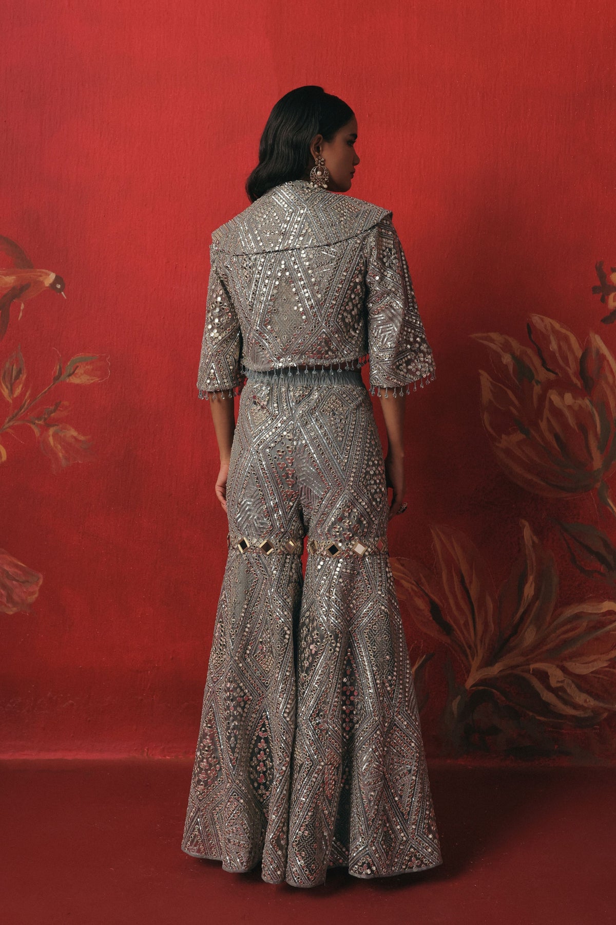 Muted Aqua Sharara Set