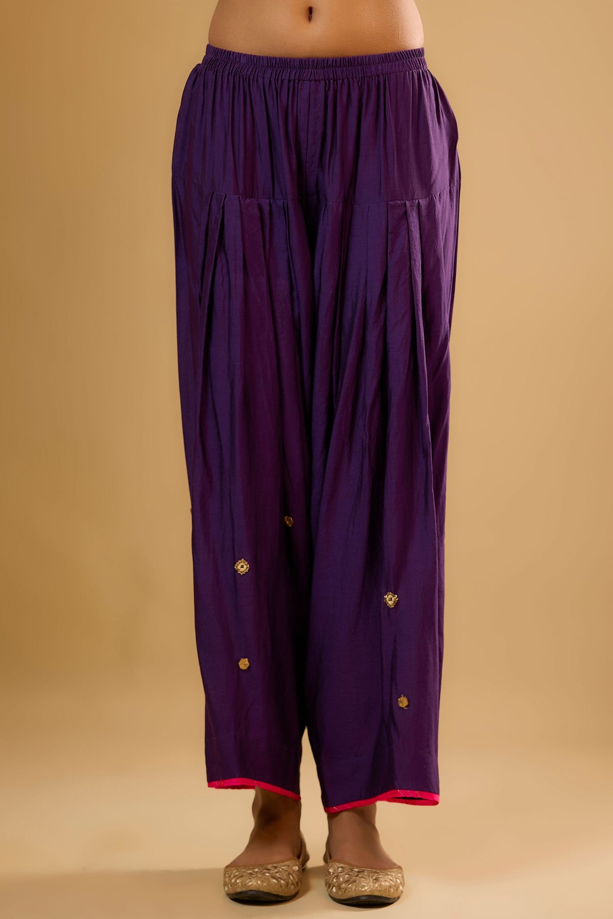 Lotus Yoke Purple Kurta Set