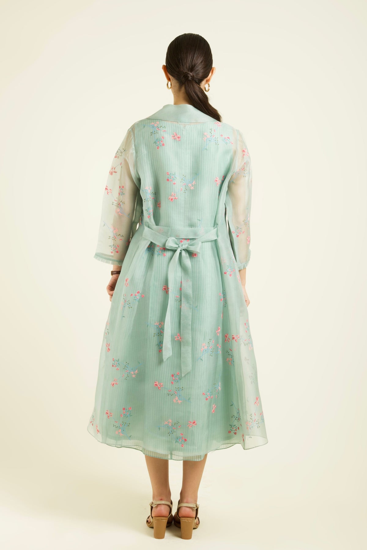 Mint Stripe Organza Dress